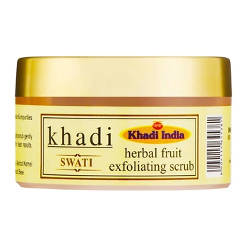 Отшелушивающий фруктовый скраб для лица с добавлением трав Khadi