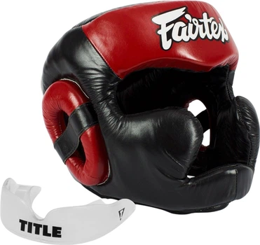 Боксерский шлем Fairtex HG13 Black/Red XL ( HG13_XL_Black/Red )