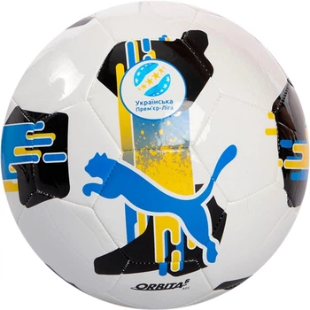 Мяч футбольный Puma Orbita UPL (MS) 084593-01 3 белый, черный, желтый, голубой (4067982252991)