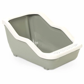 Туалет для кошек с рамкой MPS NETTA OPEN LIGHT GREEN 54*39*29 см