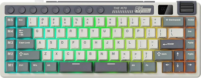 Клавіатура бездротова RK ROYAL KLUDGE M70 RGB Cream Switch Cyan Purple (RK-M70-CYANPRP-CRMSW-US)