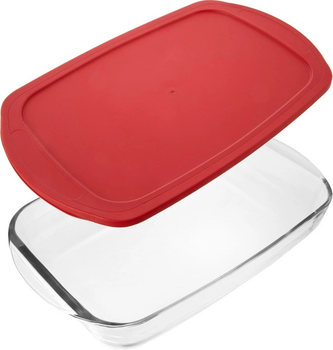 Форма Orion термостійка скляна з кришкою 39 x 24 x 7 cм 3,7 л (8592381219284)