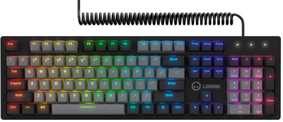 Клавіатура дротова Lorgar Azar 514 RGB USB Black (LRG-GK514B-US)