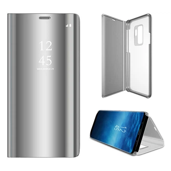 Чехол-книжка зеркало Epik Clear View для Samsung Galaxy Note 20 Silver