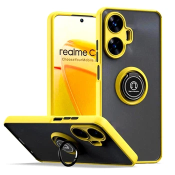 Чохол-накладка TPU Color Matte Ring для Realme C55 yellow