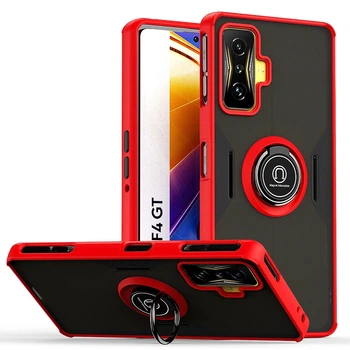 Чехол-накладка TPU Color Matte Ring для Xiaomi Poco F4 GT red