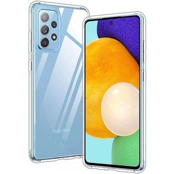 Прозрачный силиконовый чехол накладка Oucase для Samsung Galaxy A52, Transparent