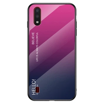 Чохол-накладка Gradient HELLO для Samsung Galaxy A01 pink