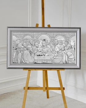 Икона серебряная Тайная Вечеря (DM 9330 0290 6S ) 107x61 см