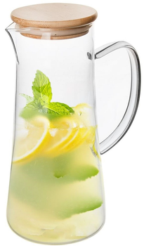 Dzbanek Orion szklany z pokrywką bambusową 1.35 l (8592381173555)