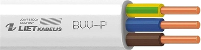 Kabel Lietkabelis BVV-P 3 x 1.5 10 m Biały (4779026552102)
