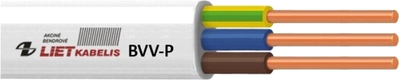 Кабель Lietkabelis BVV-P 3 x 1.5 100 м Білий (4779016540850)