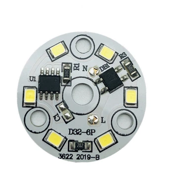 Светодиодный LED-модуль 3Вт, 32мм AC220В плата для ремонта ламп 3Вт, холодный белый