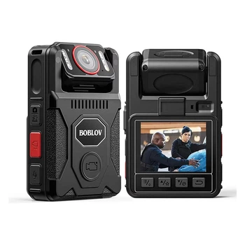Нагрудний відеореєстратор BOBLOV M7 Pro 4K 128GB GPS міні з потужним акумулятором, поворотним об'єктивом, кут огляду 127°