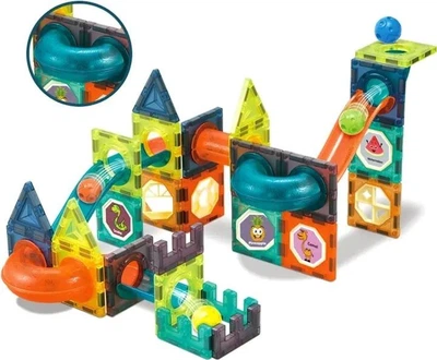 Магнитный конструктор Woopie Light Magnetic Blocks G025/ 110 деталей