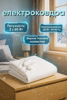 Электроодеяло Mesko MS 7420 двуспальное 150x160 см белое с пультом