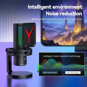 Игровой RGB микрофон GM7 с подсветкой, USB Type-C