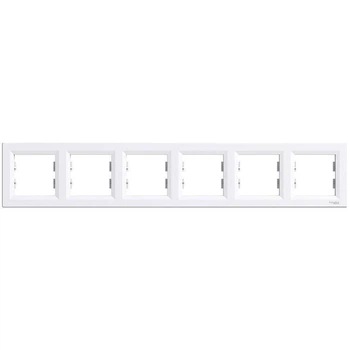 Рамка Schneider-Electric Asfora 6-постова горизонтальна біла