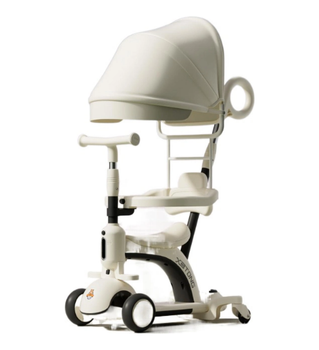 Самокат трансформер для детей до 5 лет CITY LINE Smart Baby 669 с родительской ручкой, белый цвет