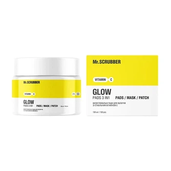 Висвітлювальні пади для обличчя Glow Vitamin C зі стабільним вітаміном С Mr.SCRUBBER 150шт