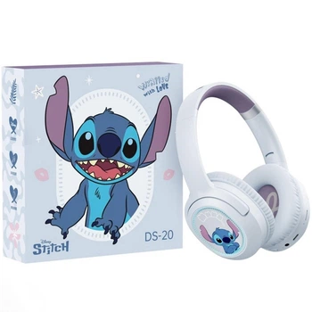 Наушники детские беспроводные накладные Stitch Love (Голубые)