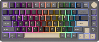 Клавіатура бездротова RK ROYAL KLUDGE M75 RGB K Silver Switch Phantom (RK-M75-PHNTM-KSLVSW-US)