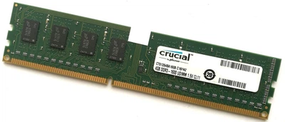 Оперативная память Crucial DDR3 4Gb 1600MHz PC3-12800U CL11 (CT51264BA160B.C16FN2) Б/У