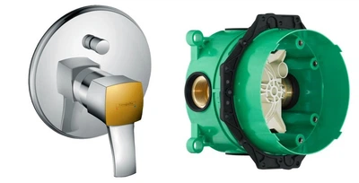 Смеситель скрытого монтажа 2 функции со скрытой частью HANSGROHE METROPOL CLASSIC 31345090+01800180