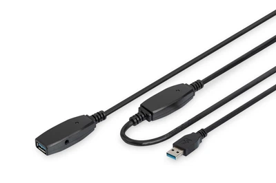 Кабель Assmann активный USB3 15M DA-73106 Black