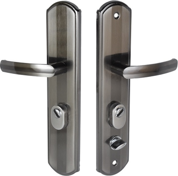 Дверна ручка з довгою накладкою Barcz ліва сторона 68 мм Нікель DB-PL-03 (5901764424802)