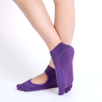 Шкарпетки для Йоги Yoga Socks із Закритими Пальцями, розмір 35-39, фіолетовий