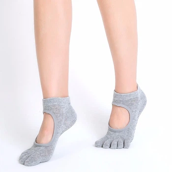 Шкарпетки для Йоги Yoga Socks із Закритими Пальцями, розмір 35-39, світло-сірий