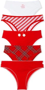 Женские трусики Victoria’s Secret PINK Cotton Cheeky (набор 5 шт.) / L