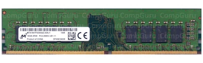 Оперативная память для ПК Micron DDR4 16GB 2666MHz UDIMM PC4-2666V (MTA16ATF2G64AZ-2G6J1)