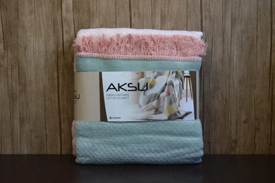 Хлопковый плед Aksu 180×220 см Montant Pembe