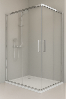 Душова кабіна Aquanil Unimar 110×100×190 см, прямокутна, матова, хромований профіль