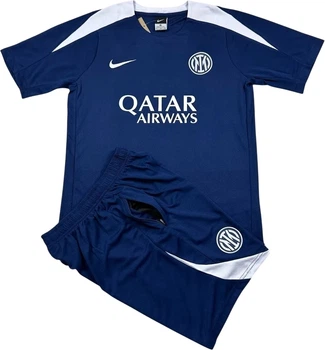 Футбольная форма Интер (Inter Milan) 2025-2026 тренировочная темно-сине-белая L F0319