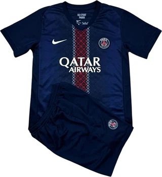 Футбольная форма ПСЖ (PSG) 2025-2026 домашняя темно-сине-красная L F0320