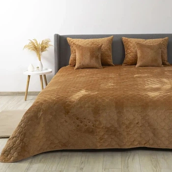 Покривало ТЕП "VELOUR" Кофейне/Ромб прямий, 180x240