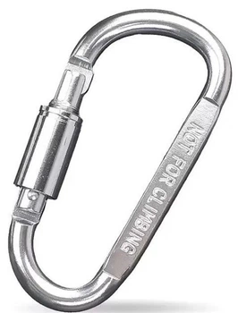 Карабін Solve Aluminum із муфтою Білий до 100 кг алюмінієвий сплав Screwlock KT7000801