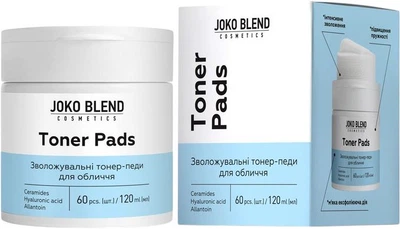 Увлажняющие тонер-педы для лица Joko Blend с керамидами и гиалуроновой кислотой 60 шт (4823109412538)