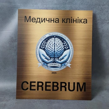 Фасадна Вивіска металева під бронзу