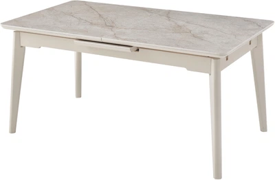Стол обеденный Vetro Mebel TM-125 Мистик грей глянцевый/Капучино (TM-125-mistic-grey/cappuccino)