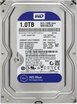 Жорсткий диск Western Digital Blue HDD 1TB 7200rpm 64MB WD10EZEX 3.5" SATAIII