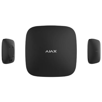 Охоронна централь системи Ajax Hub (8EU) UA, передача до 2000 м, 2G, Чорний