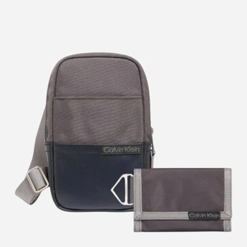 Набор сумка слинг + кошелек Calvin Klein 967816542 Серый (1159845552)