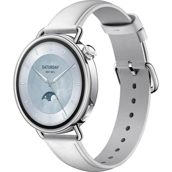 Смарт-годинник Xiaomi Watch S4 41mm Leather Strap White UA