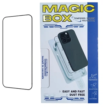 Закаленное защитное стекло Magic Box Full Screen для iPhone 15 Pro Max с рамкой для поклейки