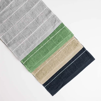 Набор махровых полотенец с полосками 30х50 см 20 шт 400г/м2 GM Textile (4 цвета)