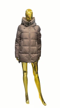 Куртка женская зимняя Qarlevar короткая молодежная 590-1 42 шоколадный
